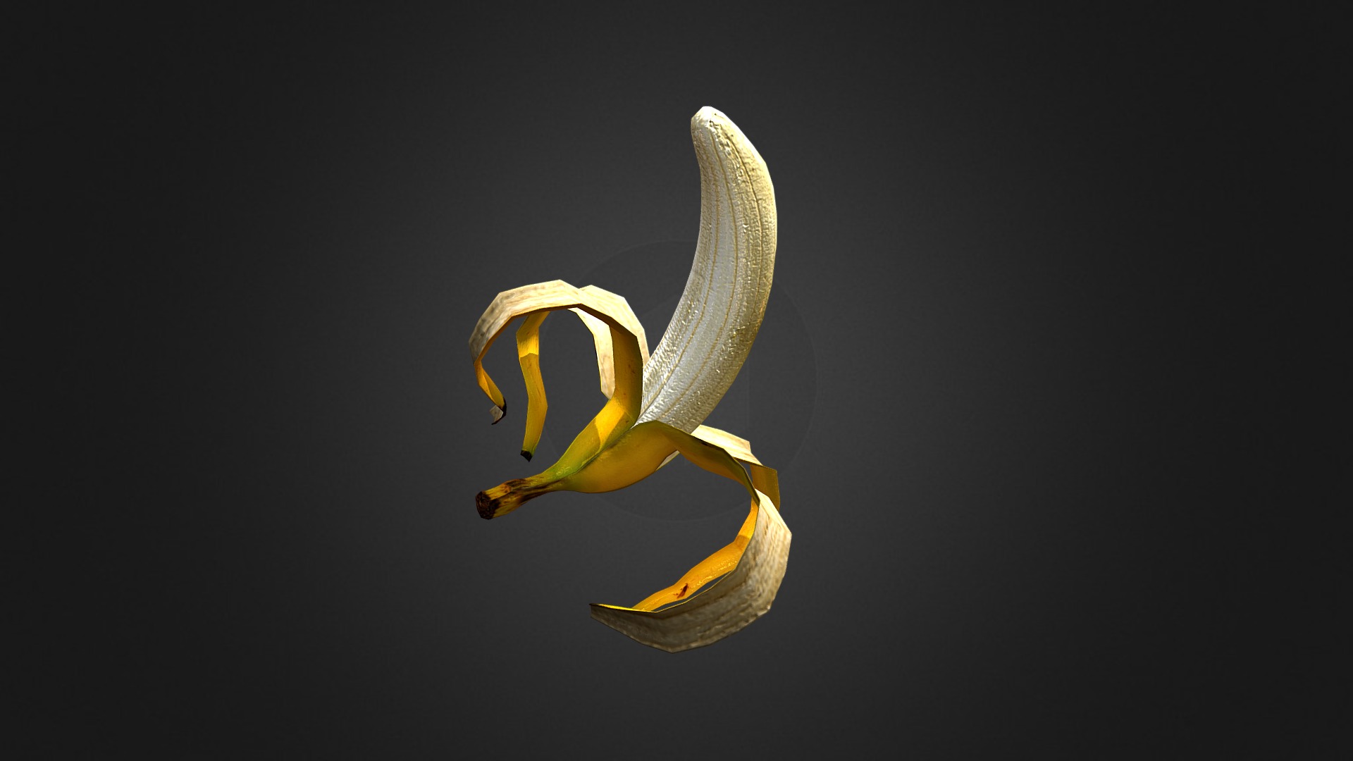 3D model Banana Rig - This is a 3D model of the Banana Rig. The 3D model is about a banana with a yellow peel.