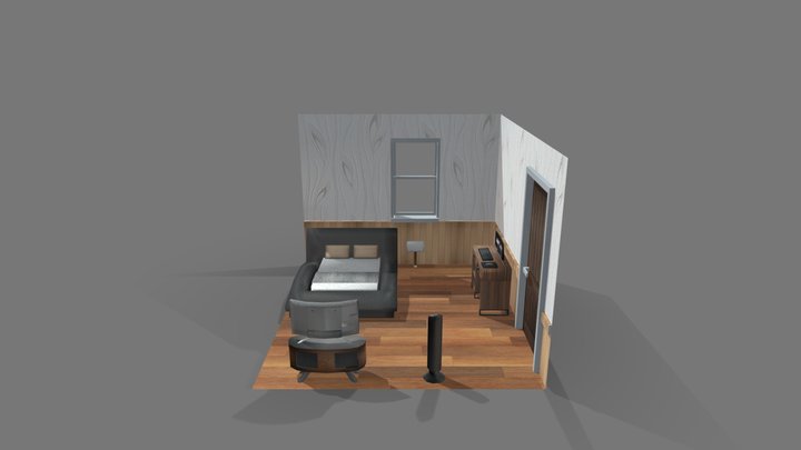 Low Poly Room Model 3D Model
