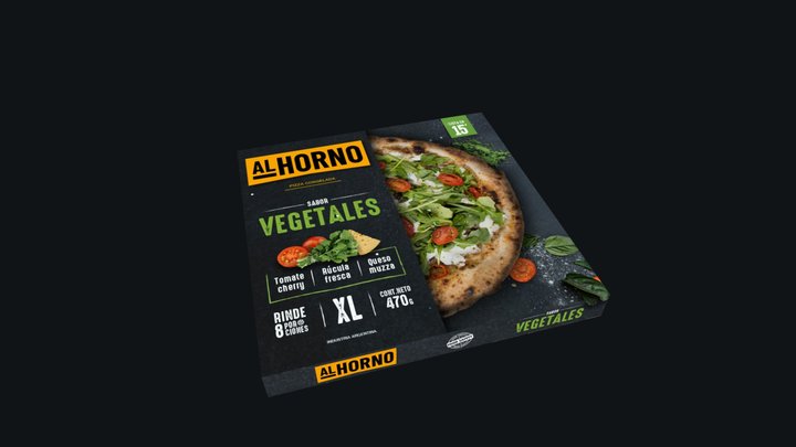 Al Horno - Pizza vegetales 3D Model