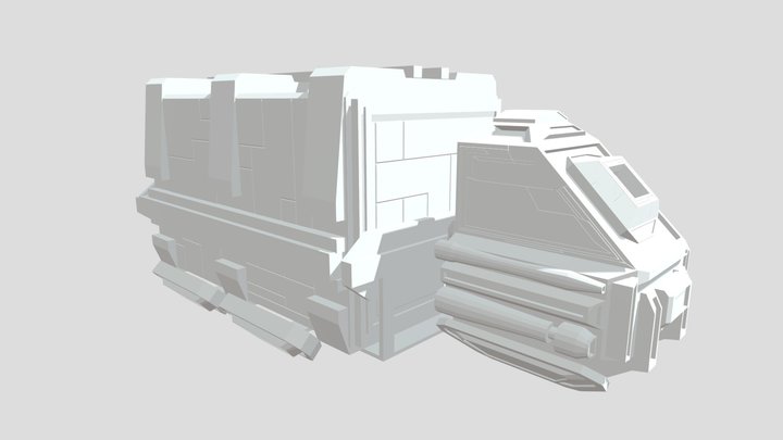 WIP_Cargo Hover Cart (VR Game Asset) 3D Model