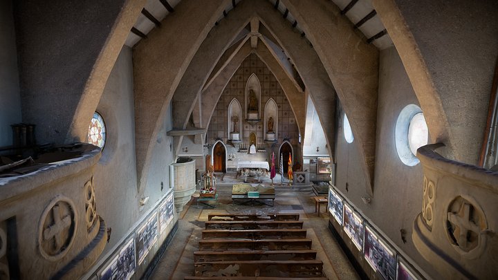 Iglesia de Santa Bárbar, Aliaga, Interior 3D Model