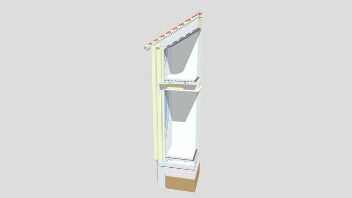 Temelji-zid-krov EURO2021 Katnica 3D Model