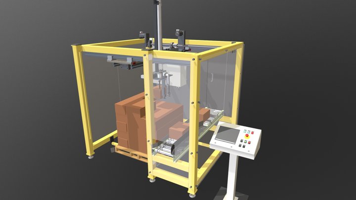 4-Axis Case Palletizer 3D Model