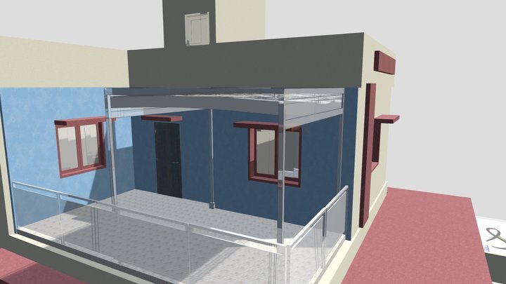 Namakkal House Plan 3D Model