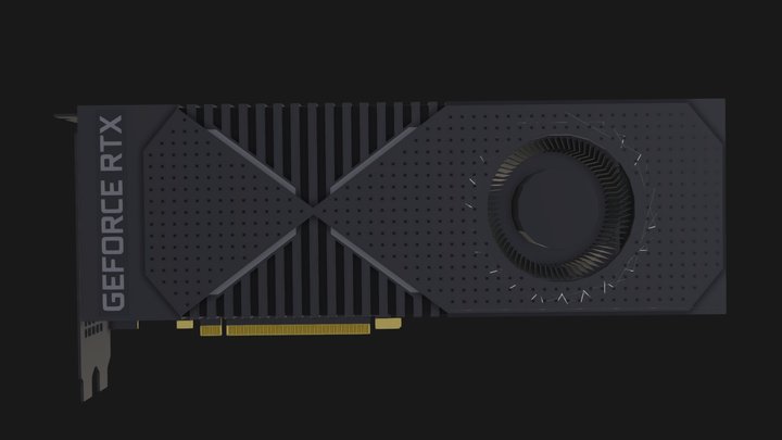 Nvidia GeForce RTX 2080 by HP 3D Model