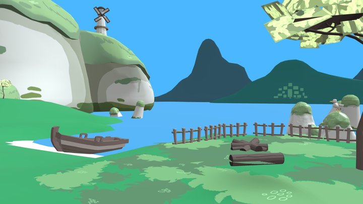 Seagull Island 3D Model