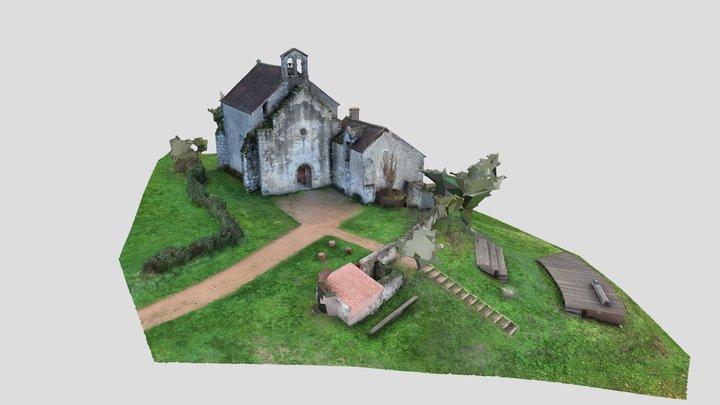 Chapelle St Mayeul - Le Brethon (03) 3D Model