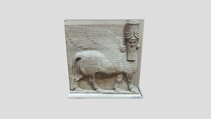 Lamassu_winged_human-headed_bull 3D Model