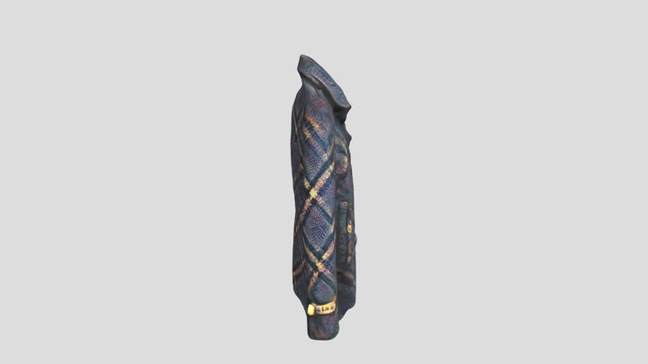 Burberry Coat Feather Material 3D Model