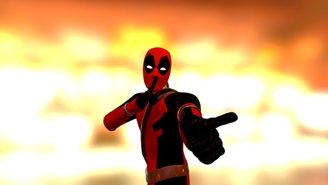 Deadpool Sketch Fab 3D Model