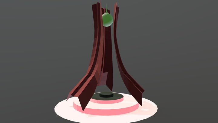 Low-Poly Monument of Martyrs - Algiers 3D Model