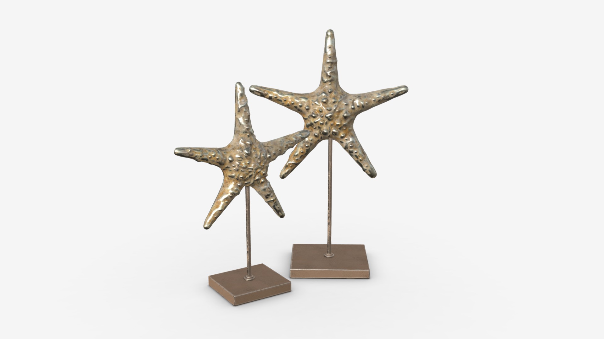 3D model Sea star sculpture - This is a 3D model of the Sea star sculpture. The 3D model is about a metal sculpture of a bird.