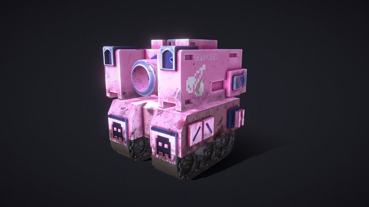 Pinky Tank 3D Model