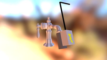 Water Faucet Phone Charger 3D Model