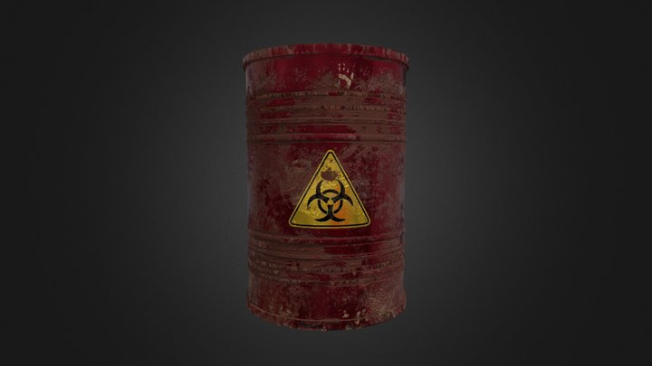 Rusty Barrel 2 3D Model