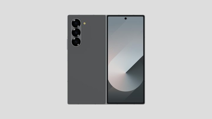 Galaxy Z Fold6 Silver 3D Model