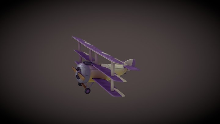 Game Art Plane 3D Model