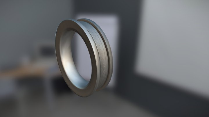Medieval runes ring 3D Model