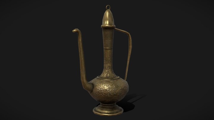 Golden Teapot 3D Model
