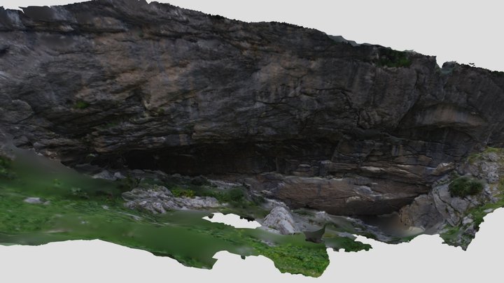 Grotta con ghiaccio sotto il Foran del Muss 3D Model
