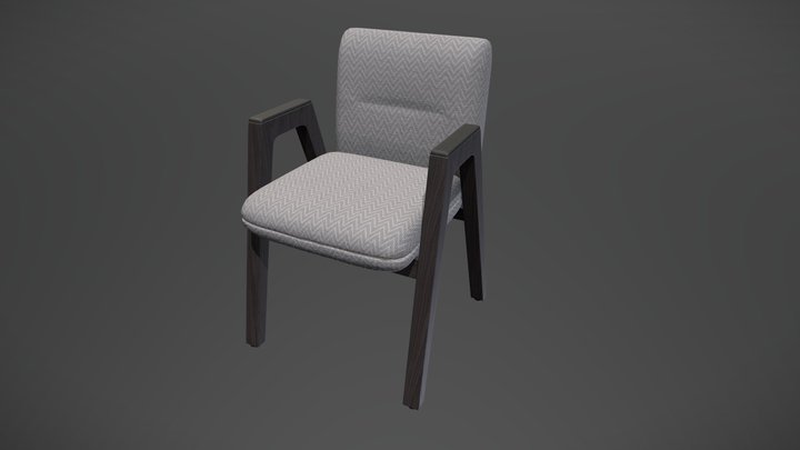 Chair with Cushion 3D Model
