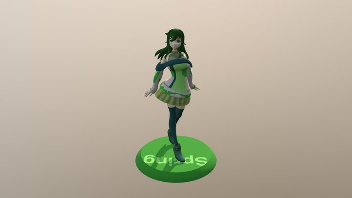 Spring girl 3D Model