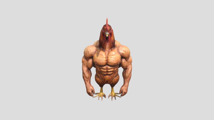 Muscle Rooster 3D Model