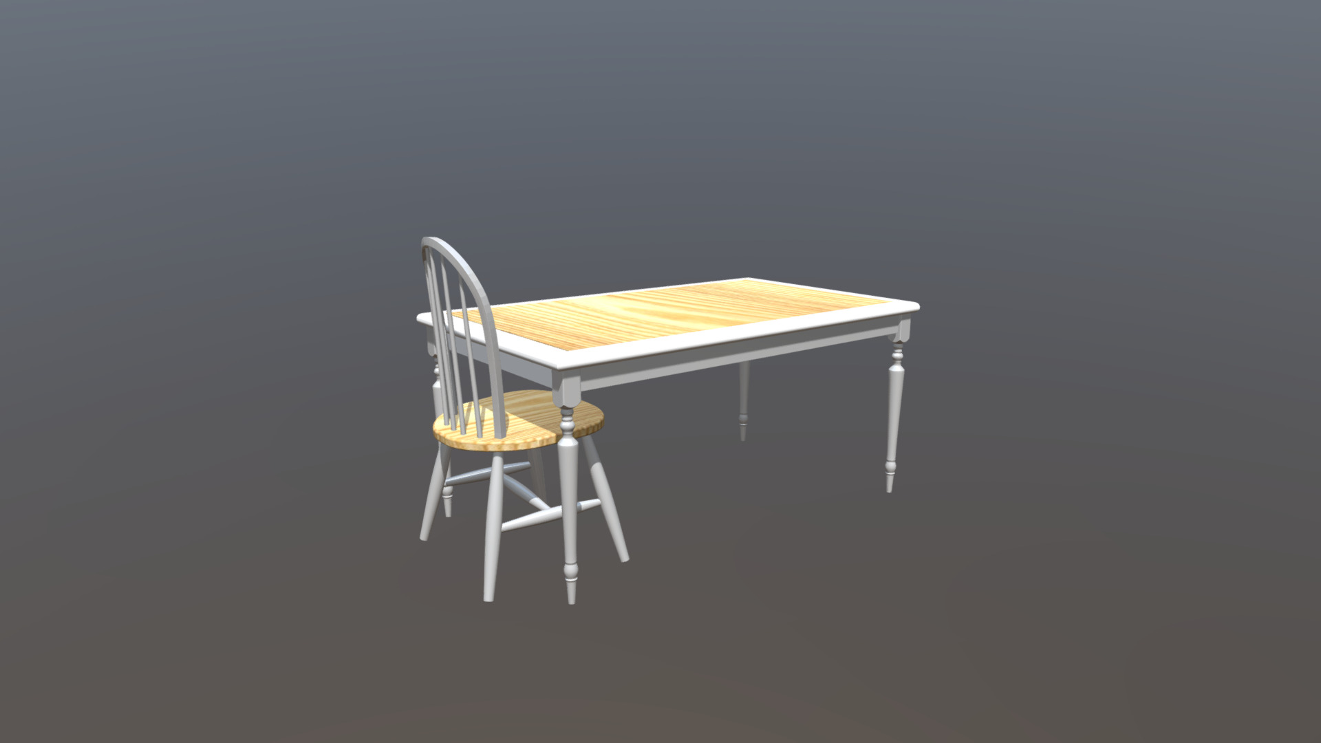 3D model Dining Table Setting - This is a 3D model of the Dining Table Setting. The 3D model is about a chair and table.