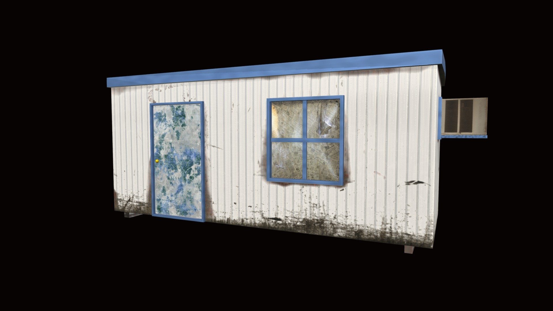 Small Container Home, Rusted old, - Download Free 3D model by Be-Ru ...