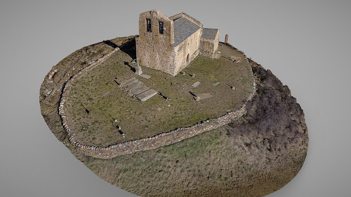 Église Saint-Barthélémy - Bajanda / Estavar HD 3D Model