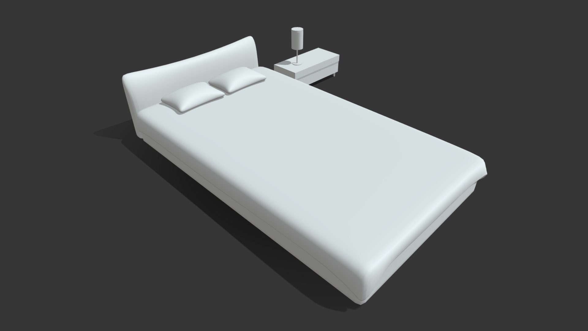 Bed & Lamp 3d model Unwrapped for Kids Room - Download Free 3D model by ...