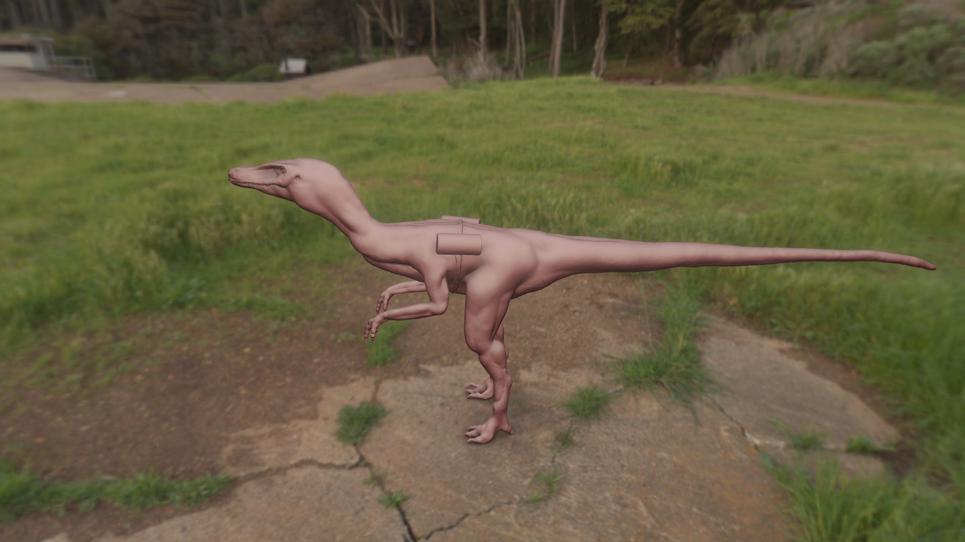 Velociraptor3DPreparadoParaImprimirBlender