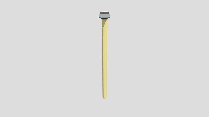 Low Poly Pickaxe 3D Model