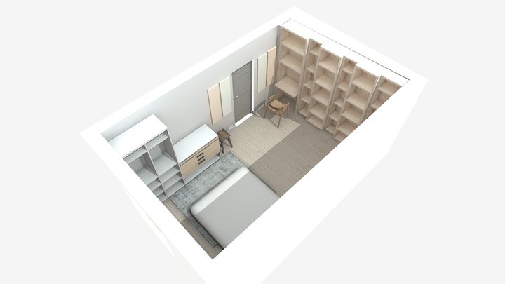 Une chambre de musicien 3D Model