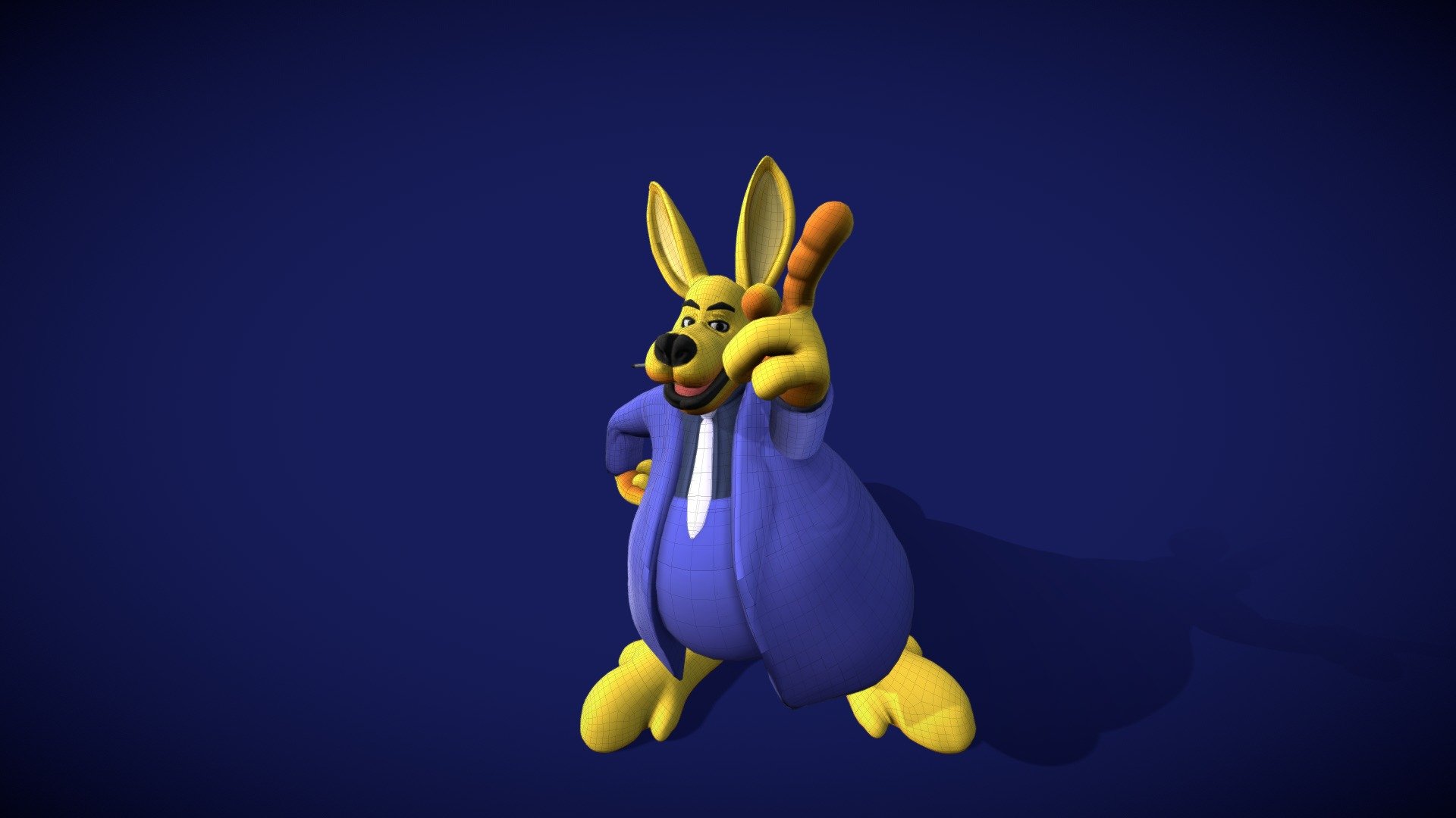 Kangaroo gangster. 3D model by David McDaid (wolfdavid94.mcdaid) [bfa5620] Sketchfab