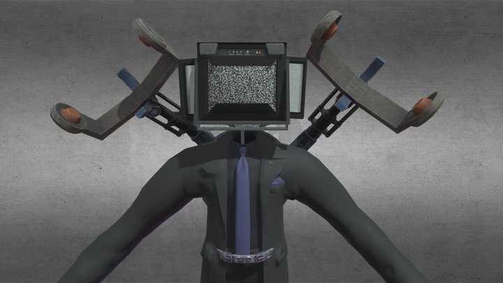 Large Tv Man 3D Model