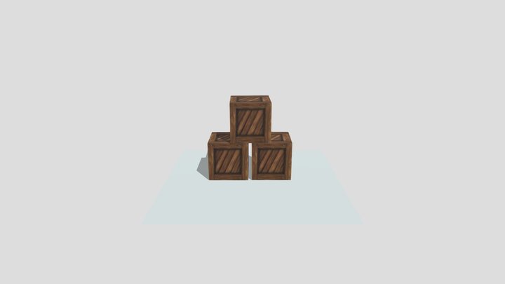 Wooden Crate 3D Model