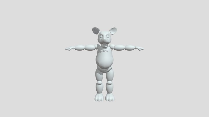 P2D - Retopologized Rat 3D Model