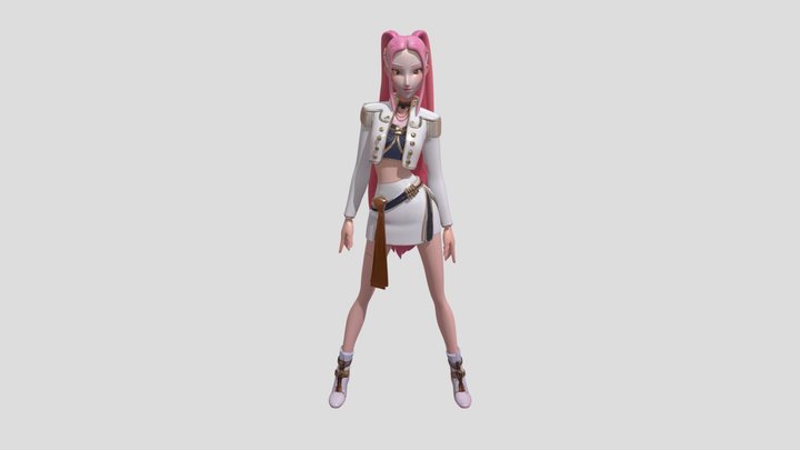 K pop Demon Hunters Mira High poly character 3D Model