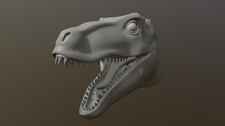 Dino Head 3D Model