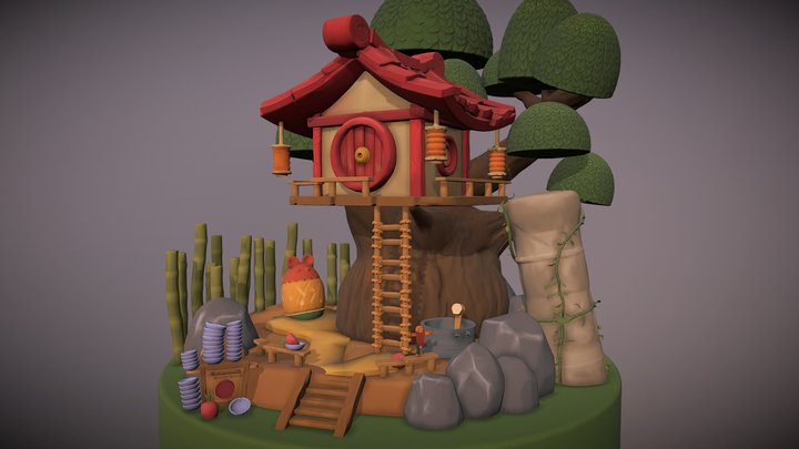 Po's treehouse 3D Model