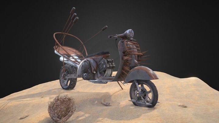 Mad Max Vespa 3D Model