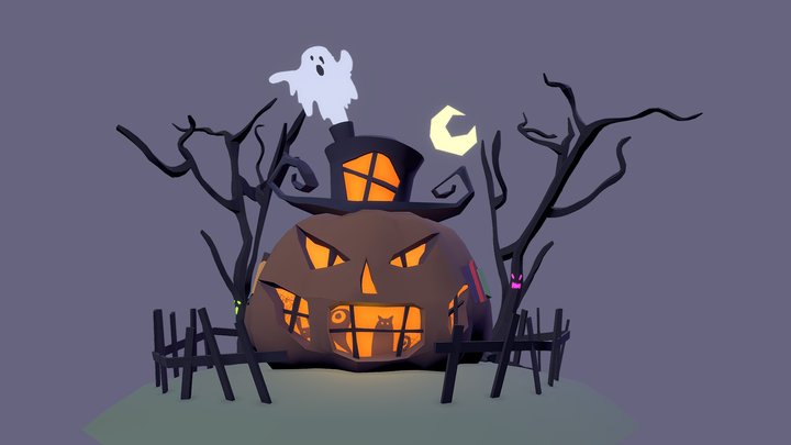 Halloween Pumpkin House 2018 3D Model