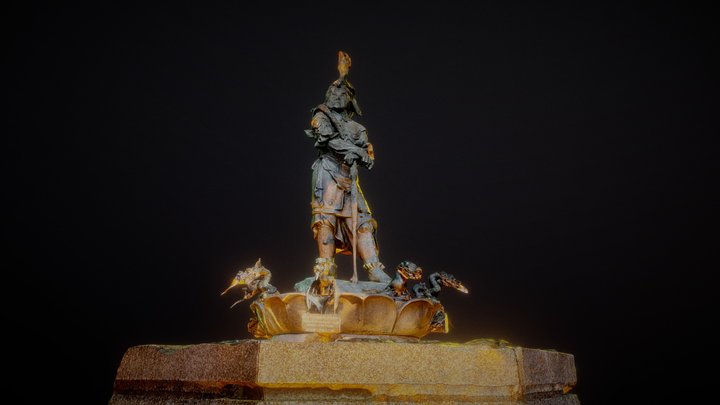 The Dragon King Statue in SENSOUJI TEMPLE 3D Model