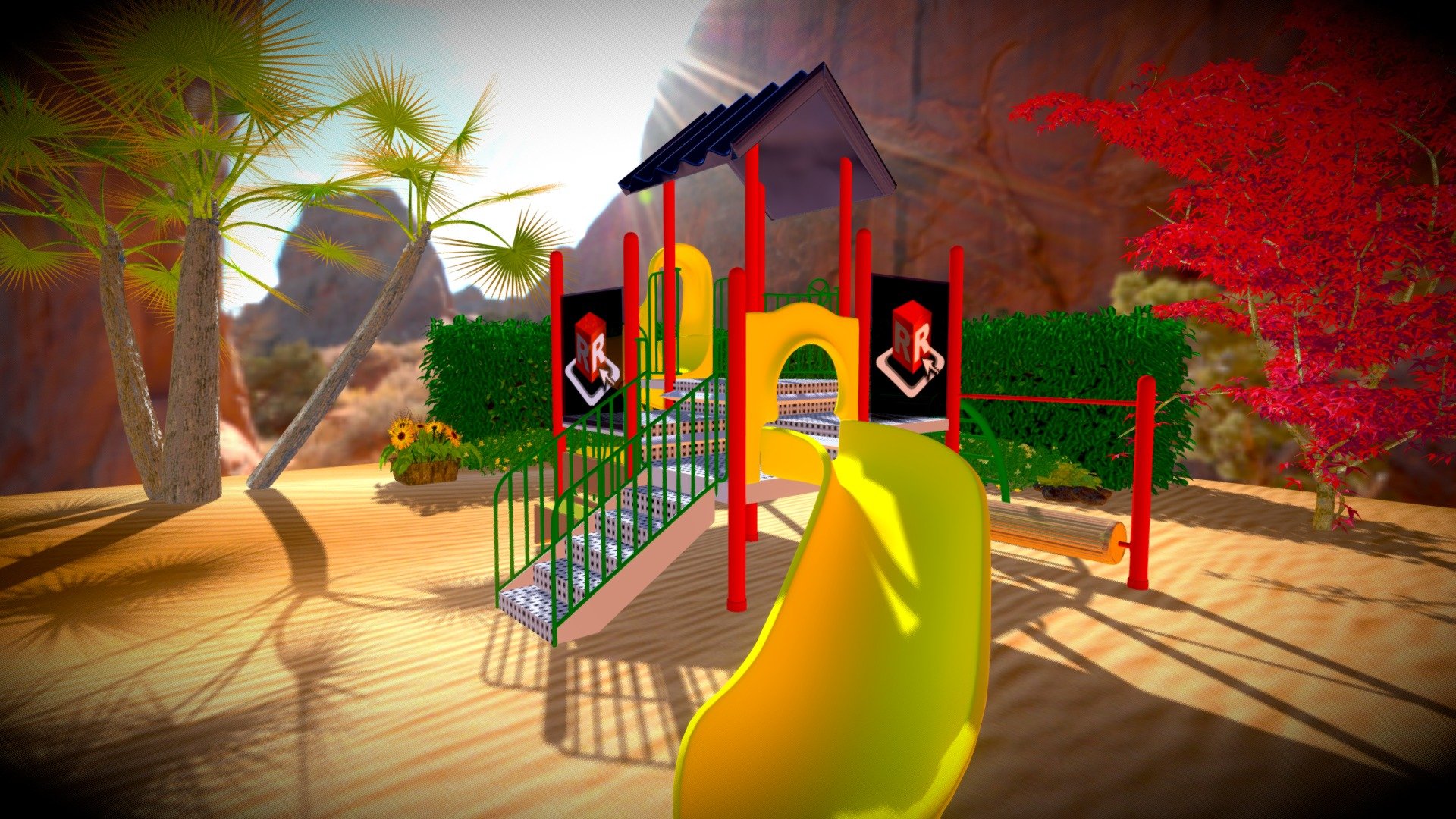 Jardin para niños. — Sketchfab embed 3D viewer