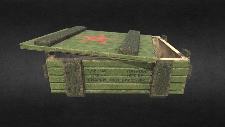 Soviet style ammo box 3D Model