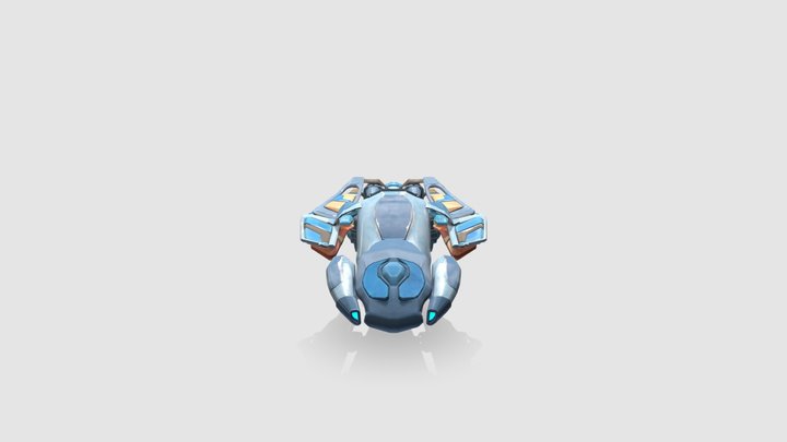 Stylized spaceship Trilobite Infinity v.2 3D Model