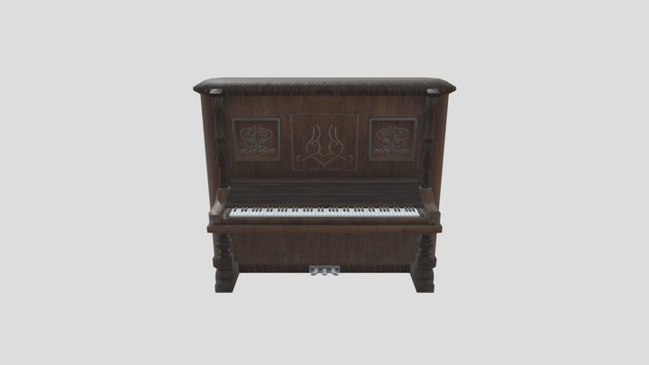 Old Piano 3D Model