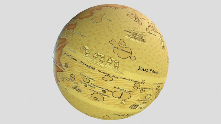 One Piece Globe 3D Model