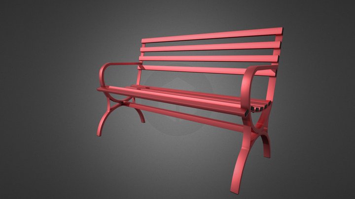 Generic outdoor bench 3D Model